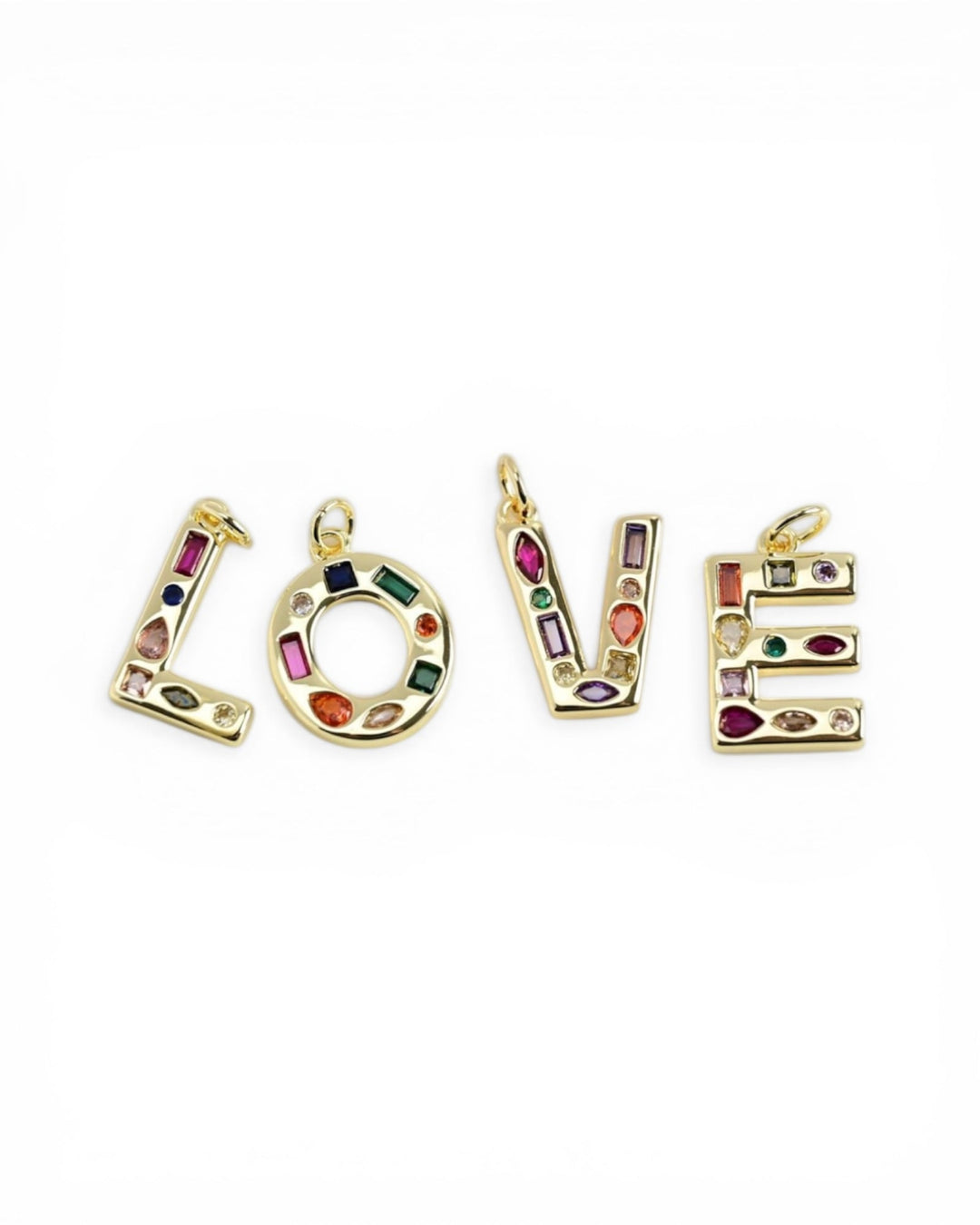 Rainbow Initial Necklace