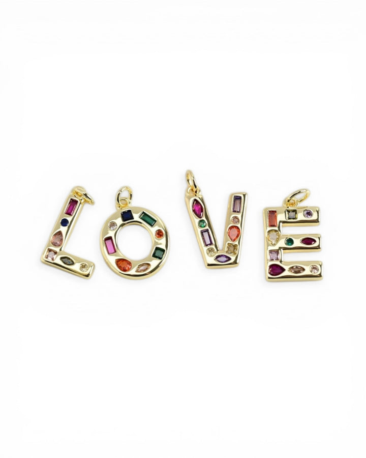 Rainbow Initial Necklace