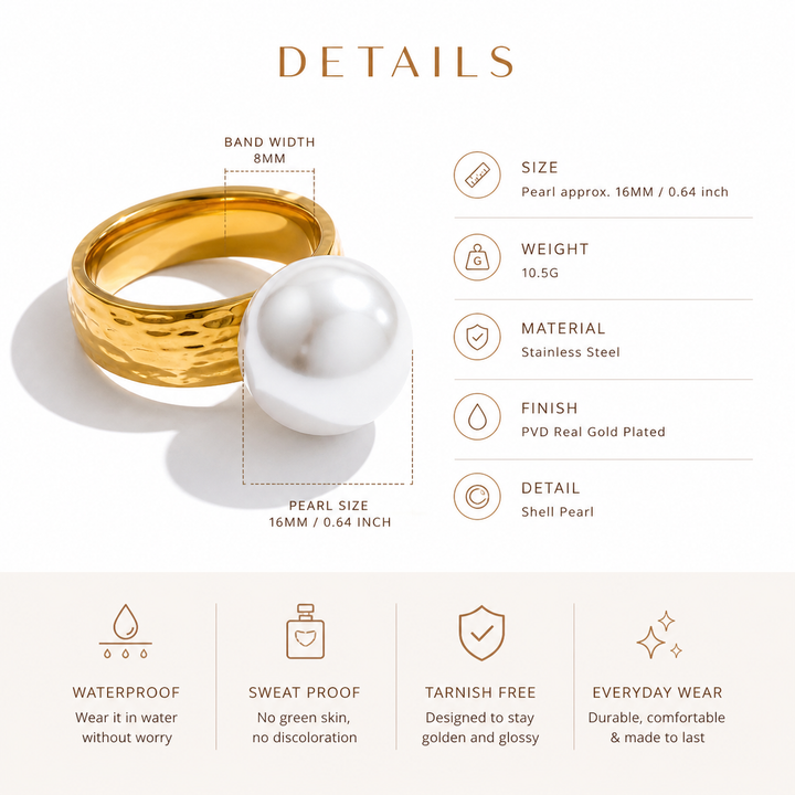 Sol Pearl Gold Ring