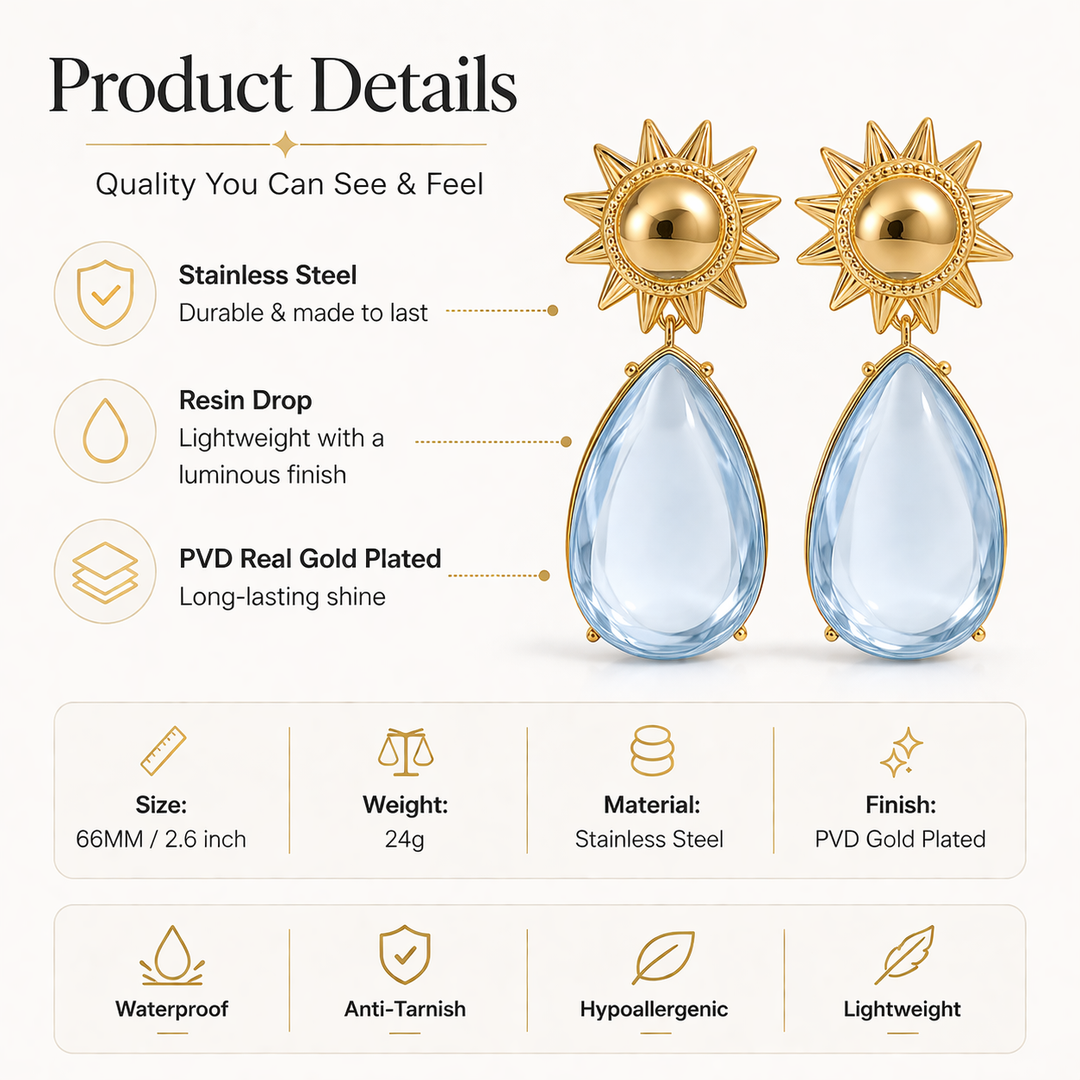 Sunburst Drop Earrings