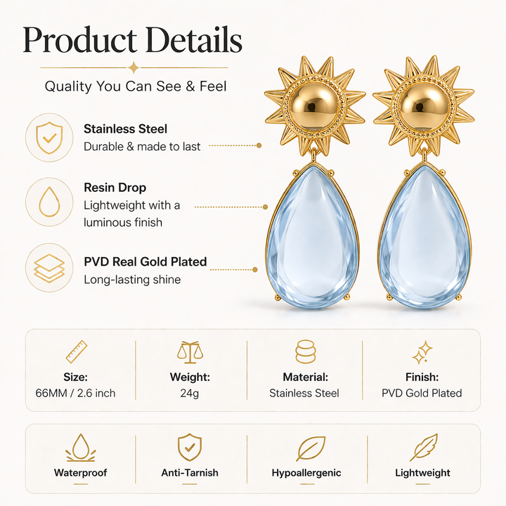 Sunburst Drop Earrings