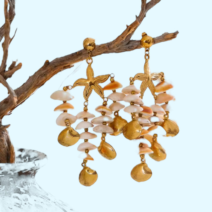 Sirena Shell Dangle Earrings
