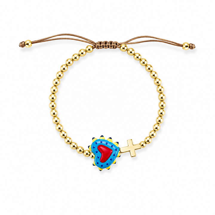 Sacred Heart Adjustable Bracelet | Catholic Faith Jewelry | Mannaz Designs