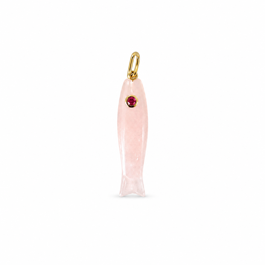 Gemstone Fish Pendant