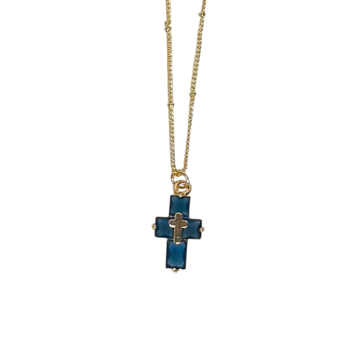 Dainty Crystal Cross Necklace