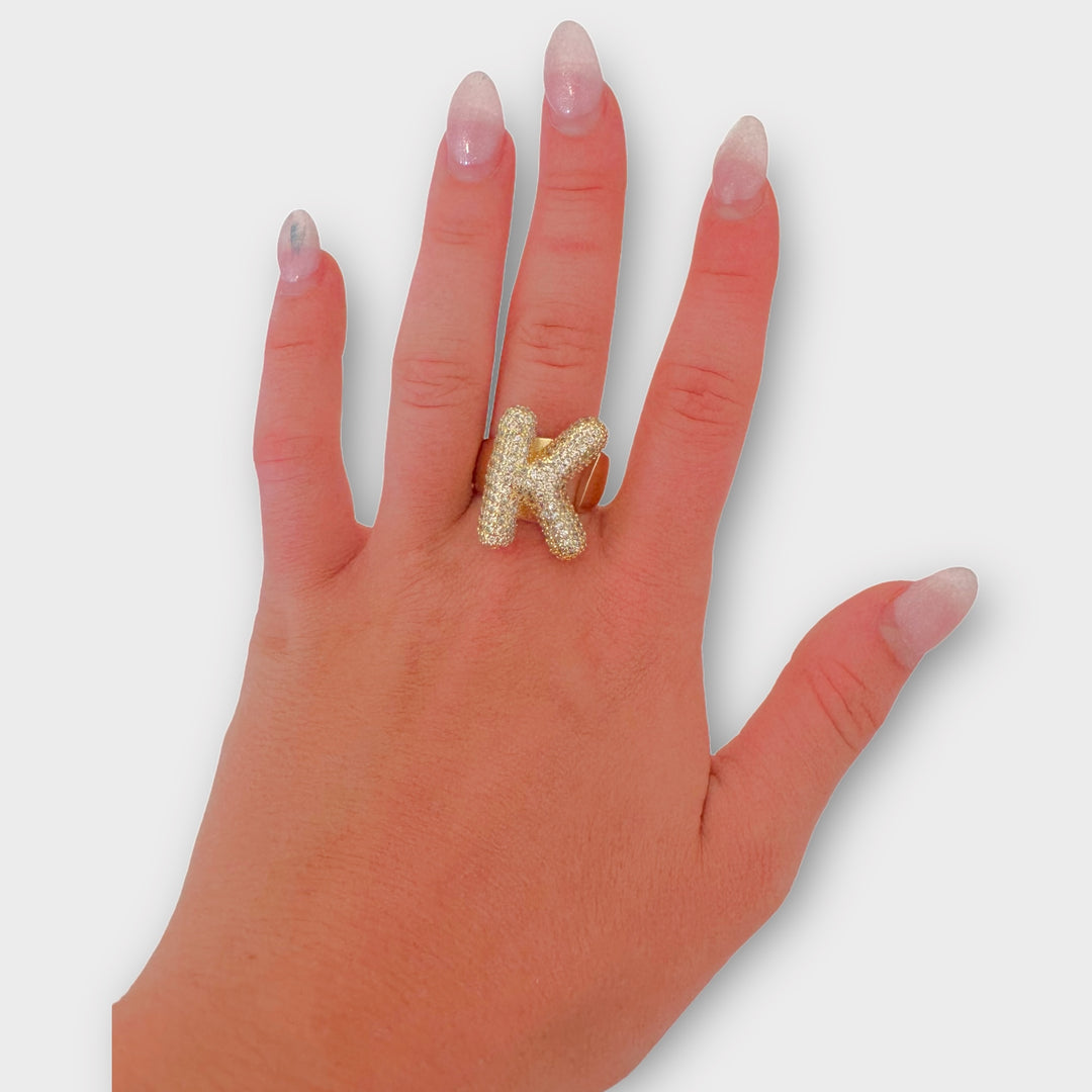 Initial Letter Gold Ring