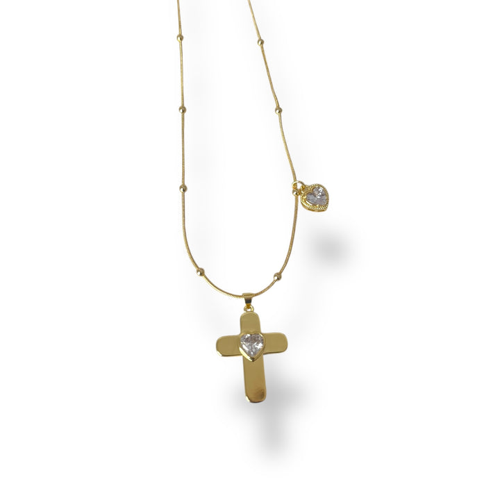 Mannaz Radiant Cross Necklace