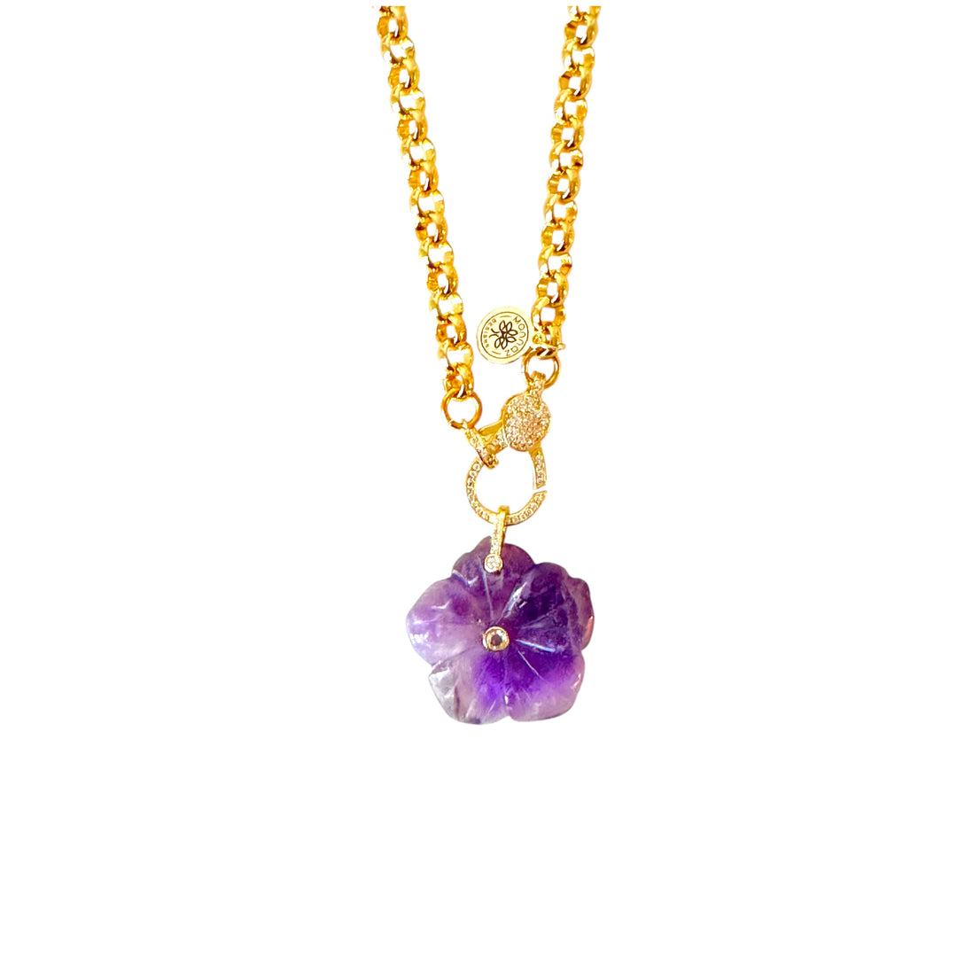 Flower Gemstone Necklace
