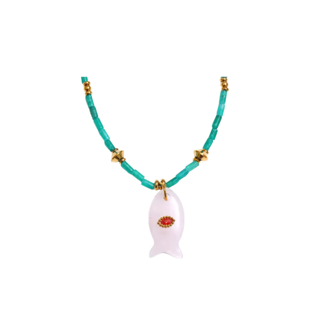 Mannaz Fish Pendant Necklace