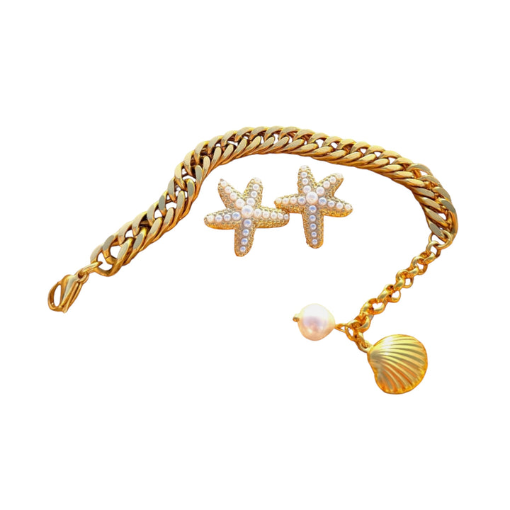 Starfish Pearl Studs