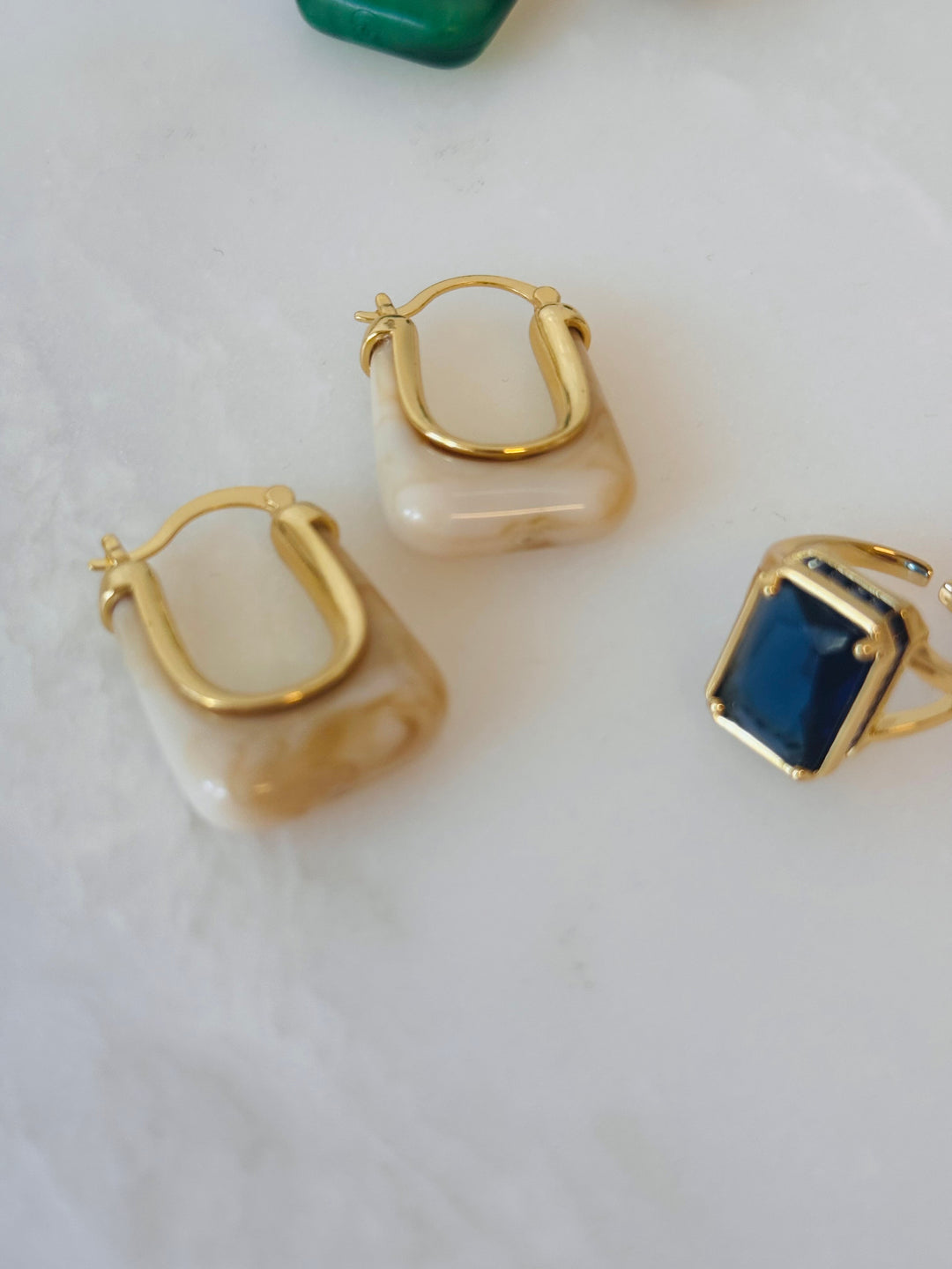 Spring 2024 Black Earrings Mannaz Designs Ana Gold and Resin Earrings 