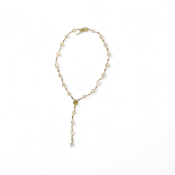 María Rosario Pearl Lariat Necklace