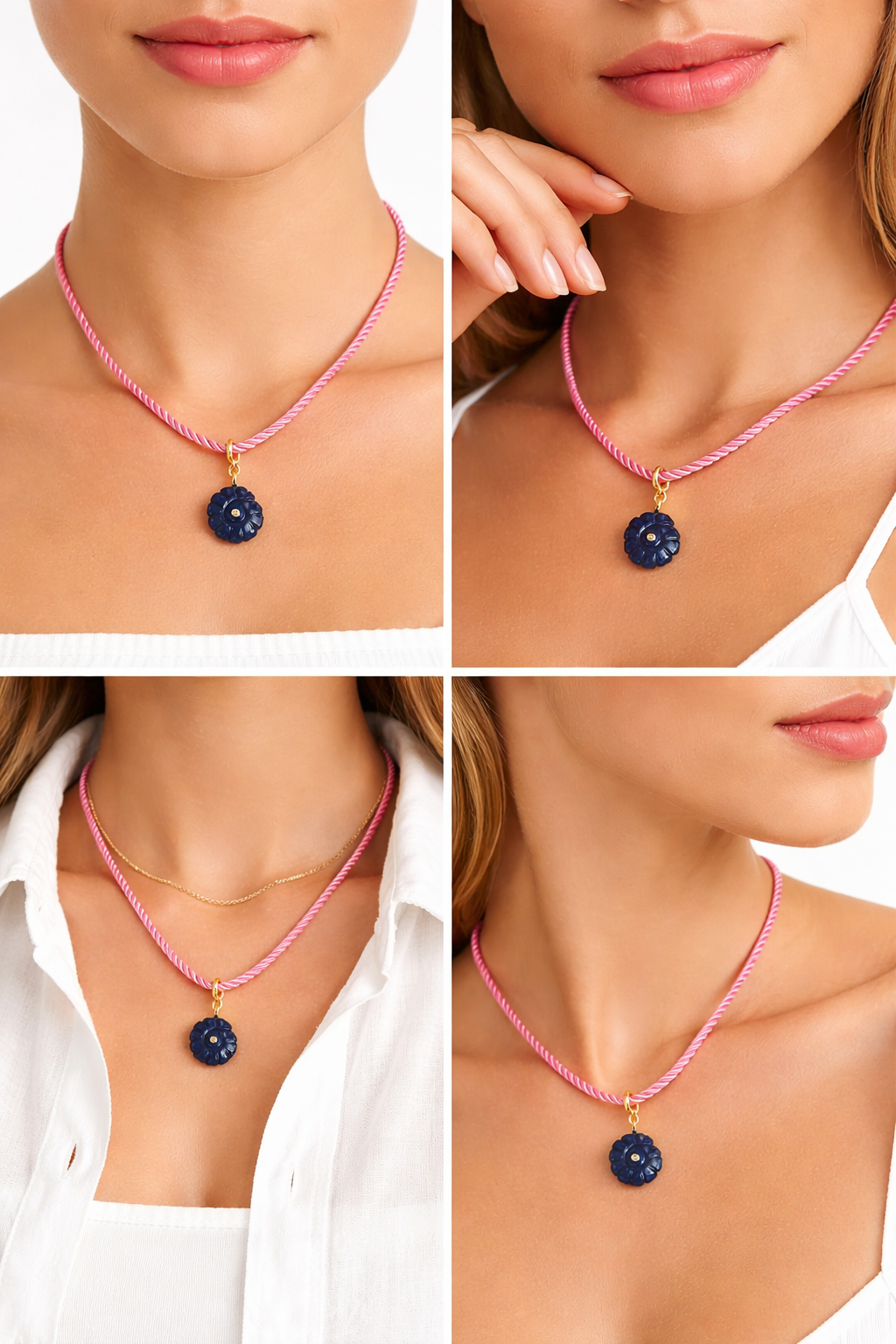 Lapis Lazuli Snail Pendant Necklace - Natural Stone Talisman