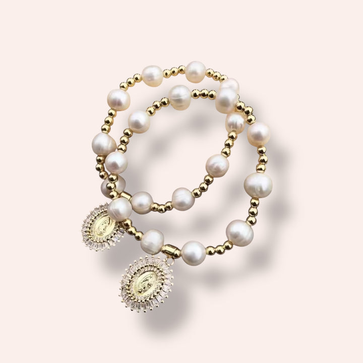 Guadalupe Pearl Blessing Bracelet
