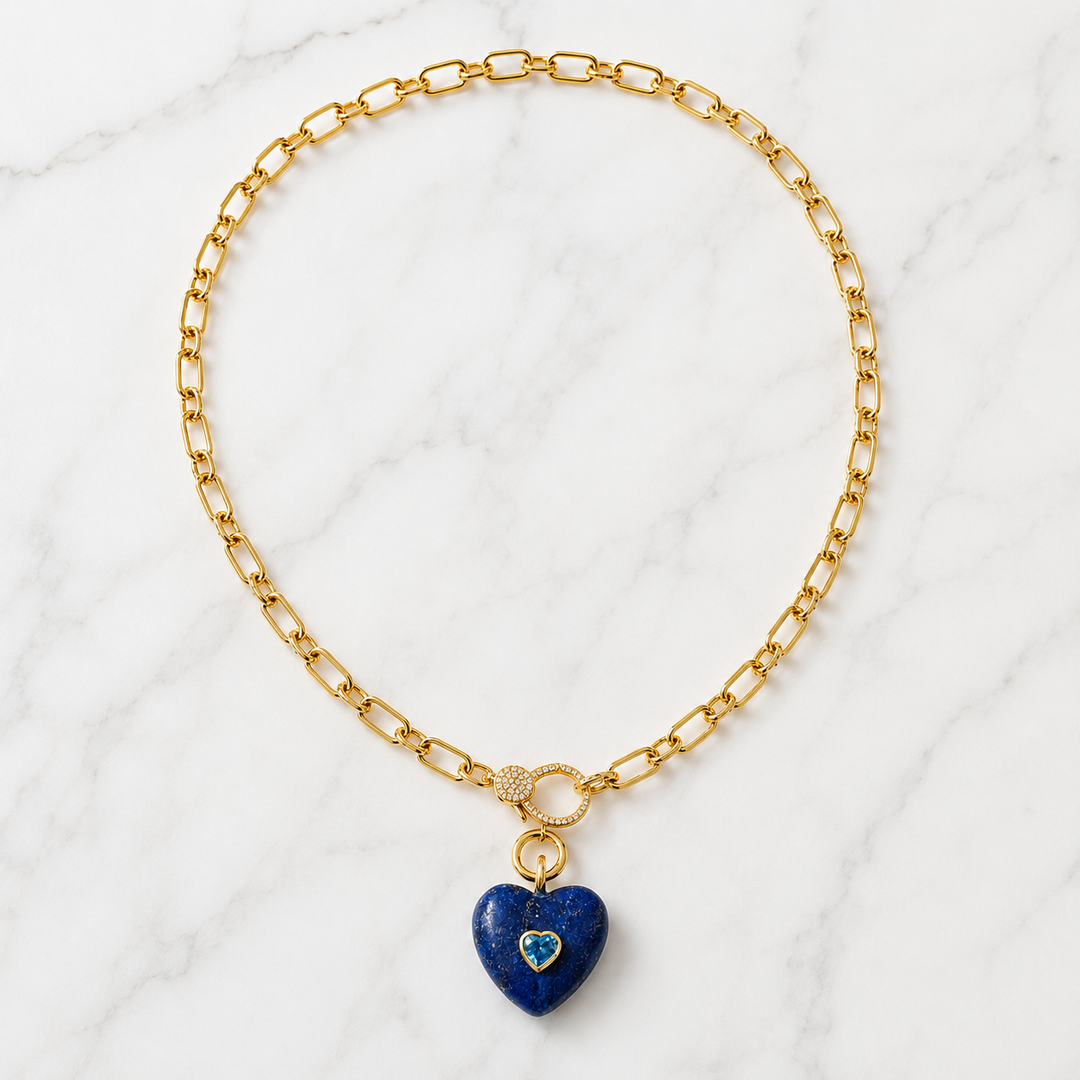 Lapis Lazuli Heart Necklace