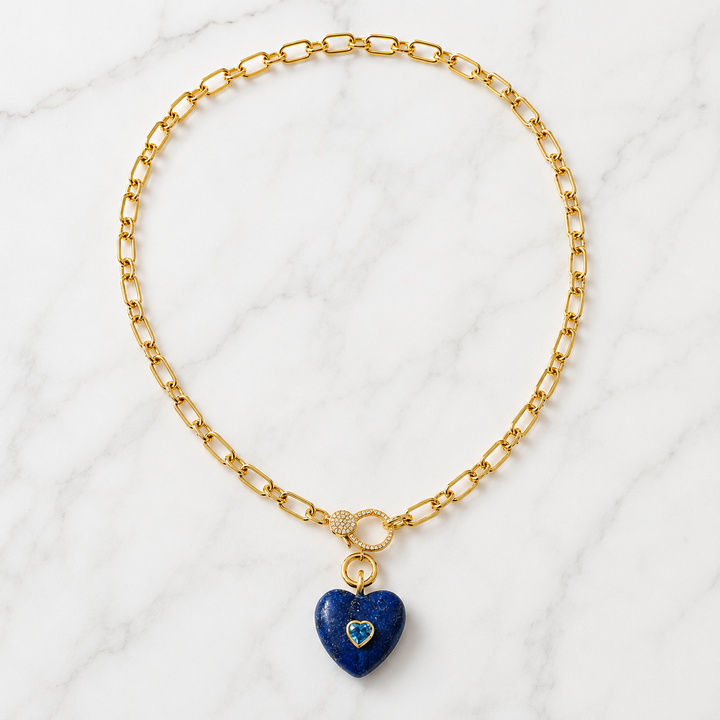 Lapis Lazuli Heart Necklace