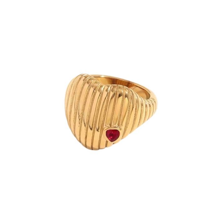 Amore Heart Gold Ring