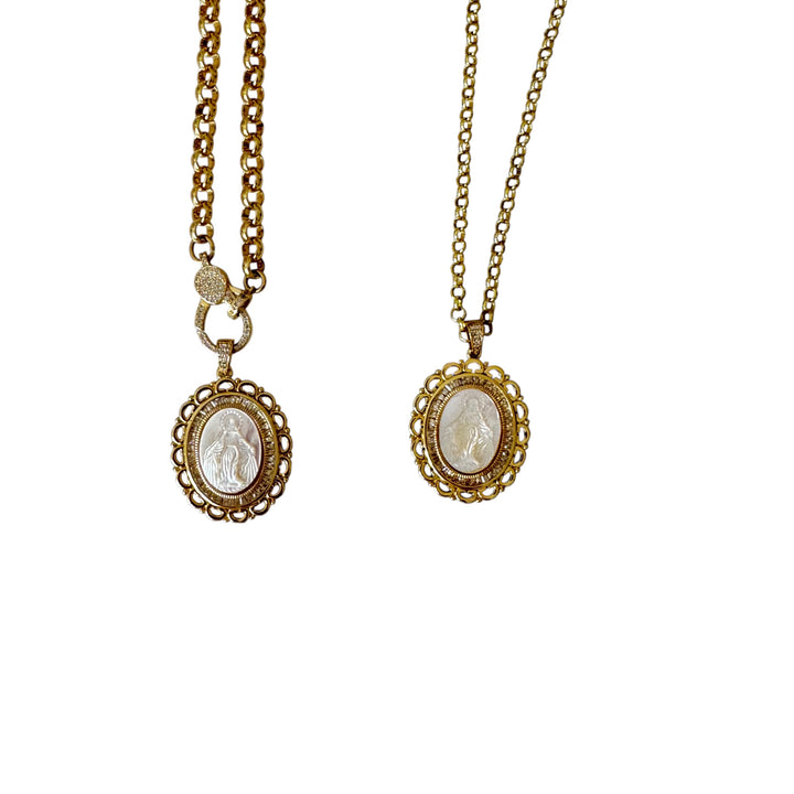 Our Lady of Grace Mother of Pearl Necklace