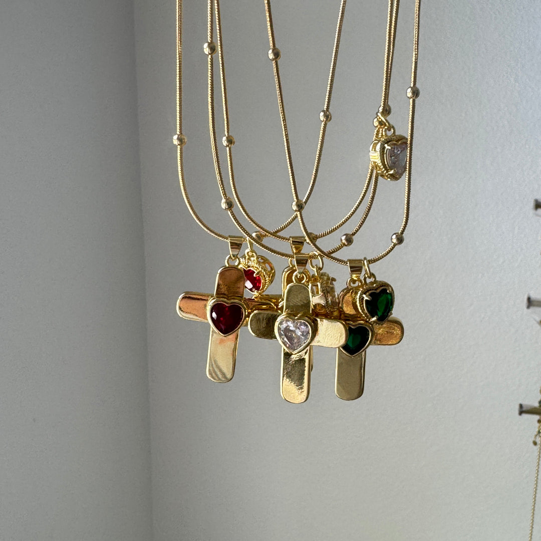 Mannaz Radiant Cross Necklace