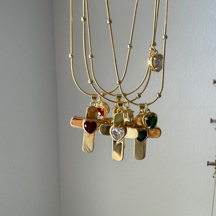 Mannaz Radiant Cross Necklace