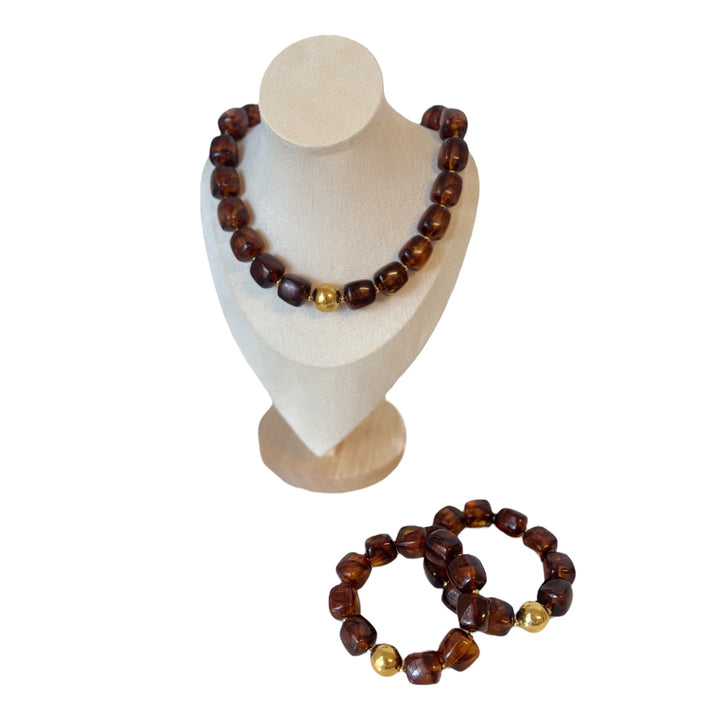 Amber Aura Chunky Necklace