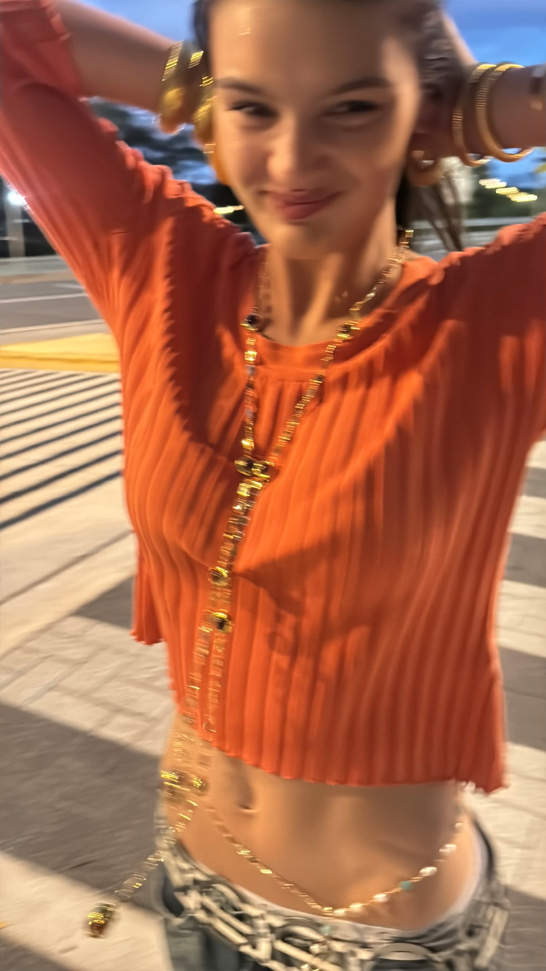Elizabeth Tiger Eye Lariat Necklace