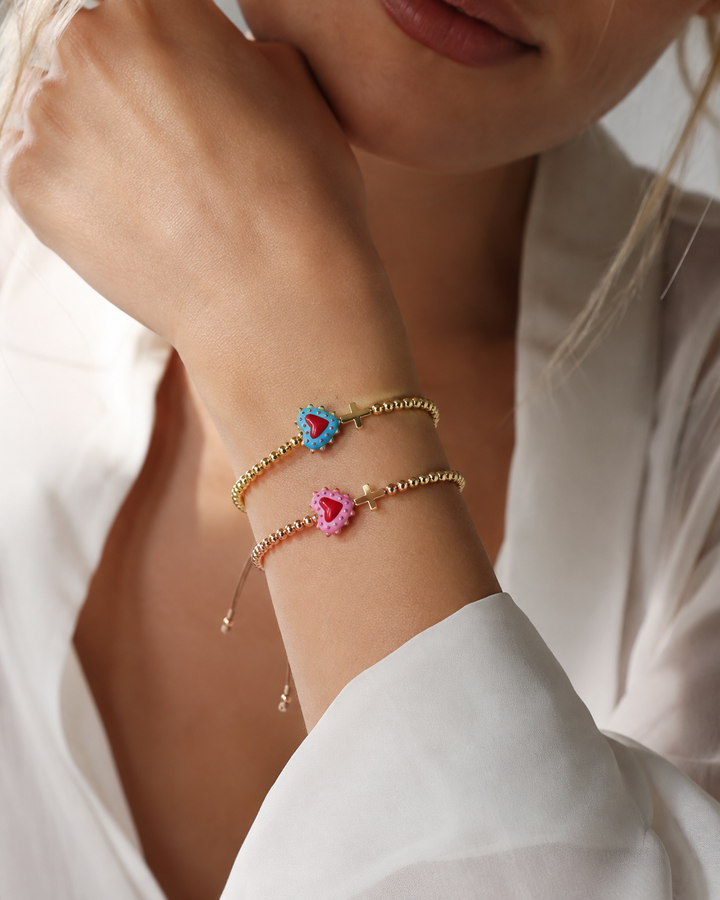 Sacred Heart Adjustable Bracelet | Catholic Faith Jewelry | Mannaz Designs