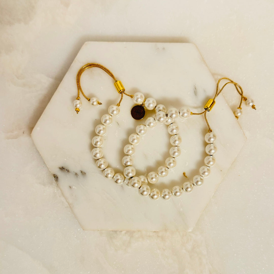 Spring 2024 Default Title Bracelets Mannaz Designs Chanel Pearl Adjustable Bracelet 