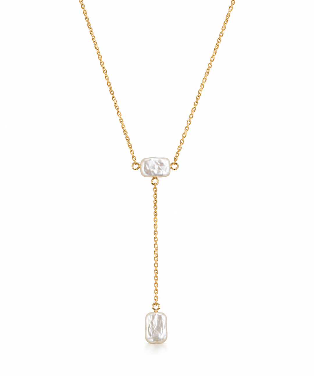 The Baroque Pearl Lariat Necklace