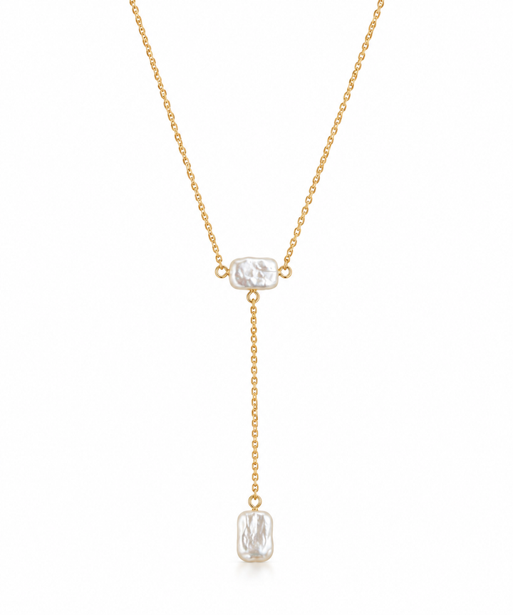 The Baroque Pearl Lariat Necklace