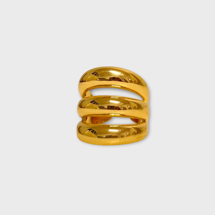 Spring 2024 Default Title Rings Mannaz Designs Chloe Triple Gold  Ring 