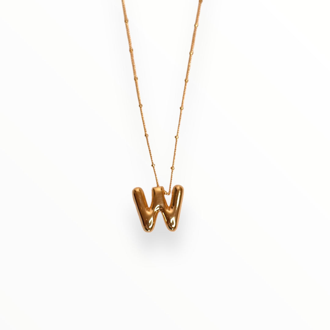 #fall23, Spring 20 Z Necklaces Mannaz Designs Chunky Ballon Initial Gold Necklaces 