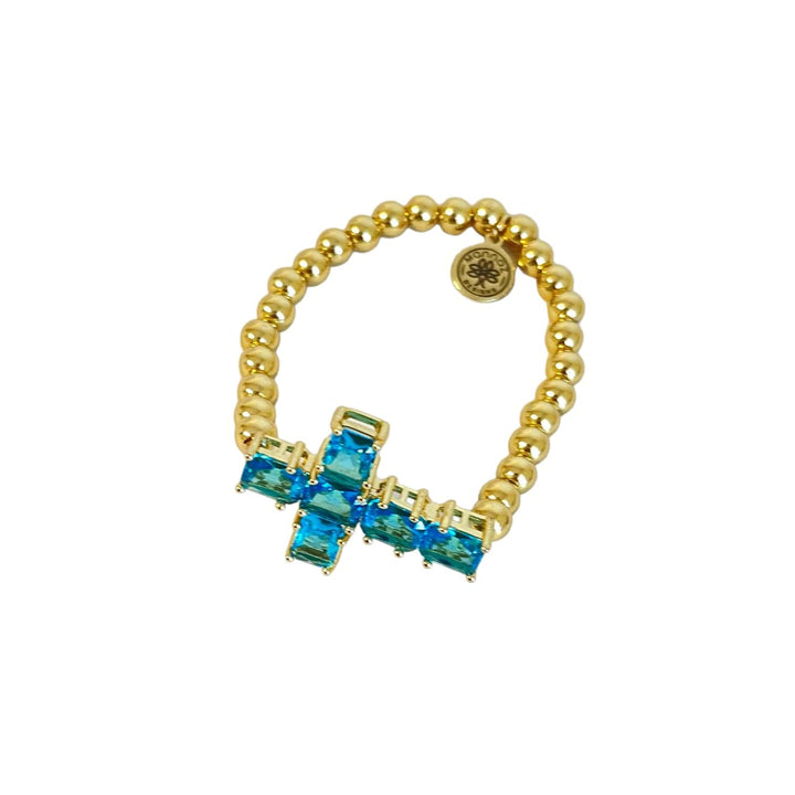  Default Title  Mannaz Designs Cross Crystal Bracelets 