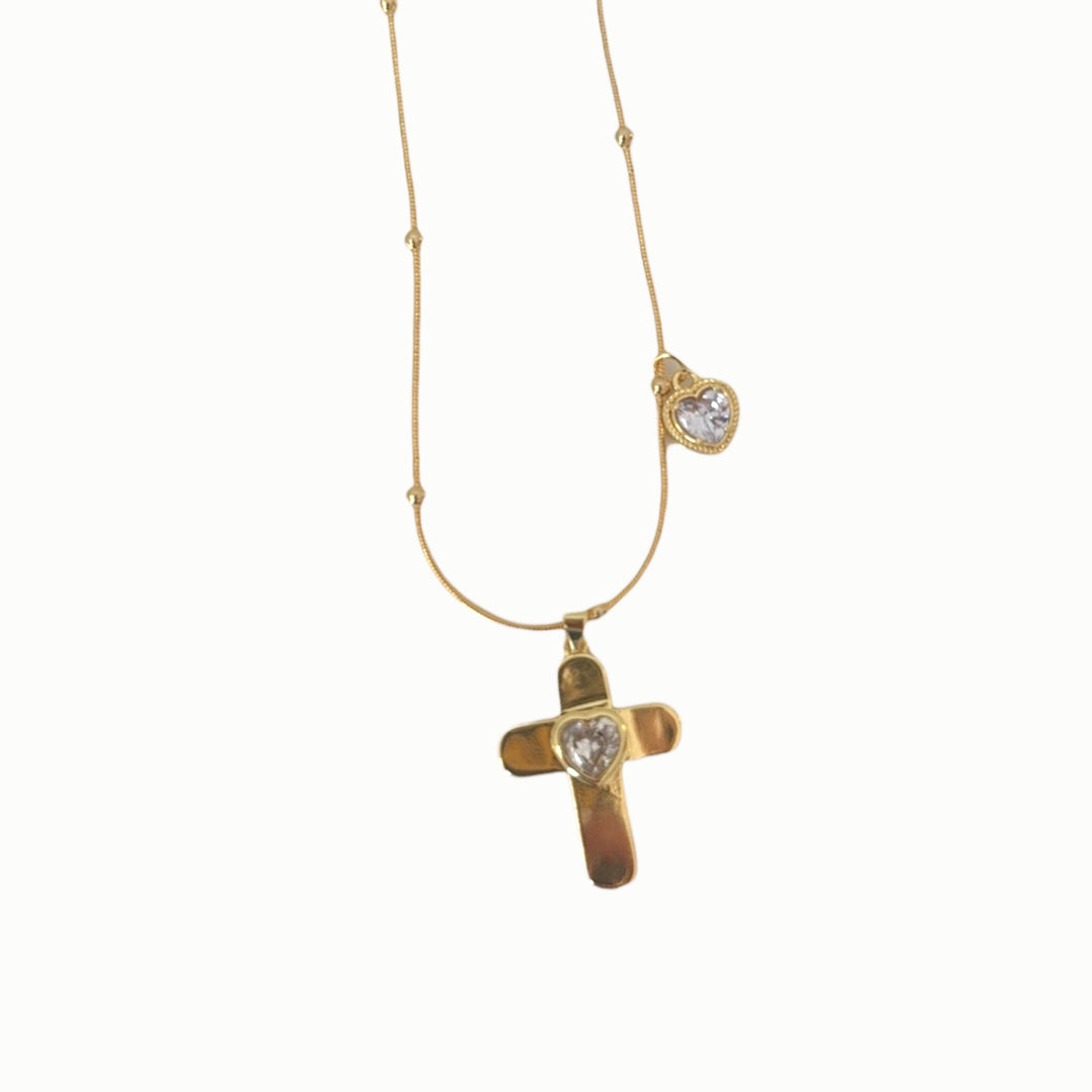 Mannaz Radiant Cross Necklace
