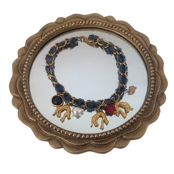 The Felline Denim Charm Necklace