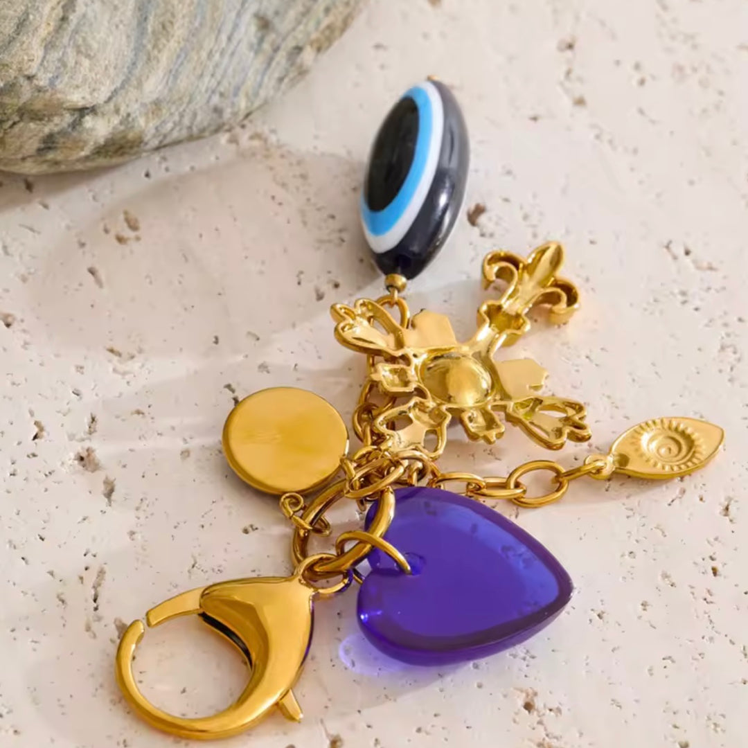 Royal Evil Eye Guard Bag Charm