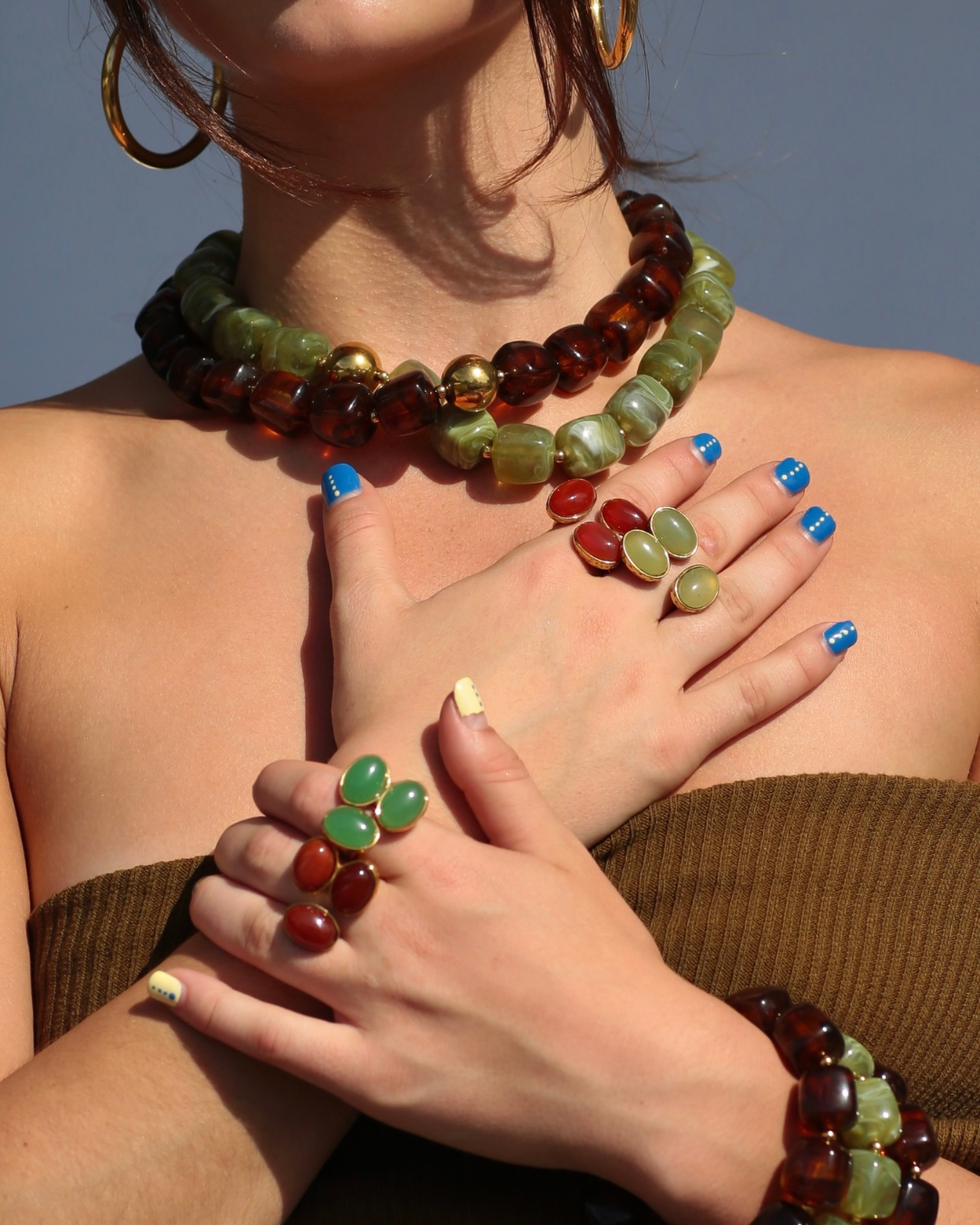 Amber Aura Chunky Necklace