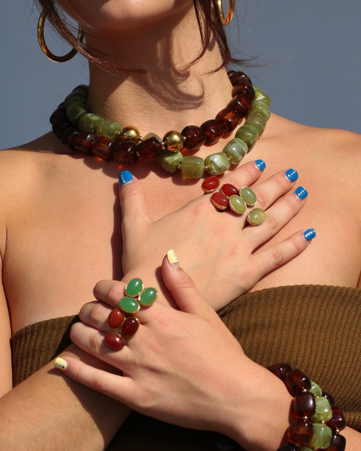 Amber Aura Chunky Necklace