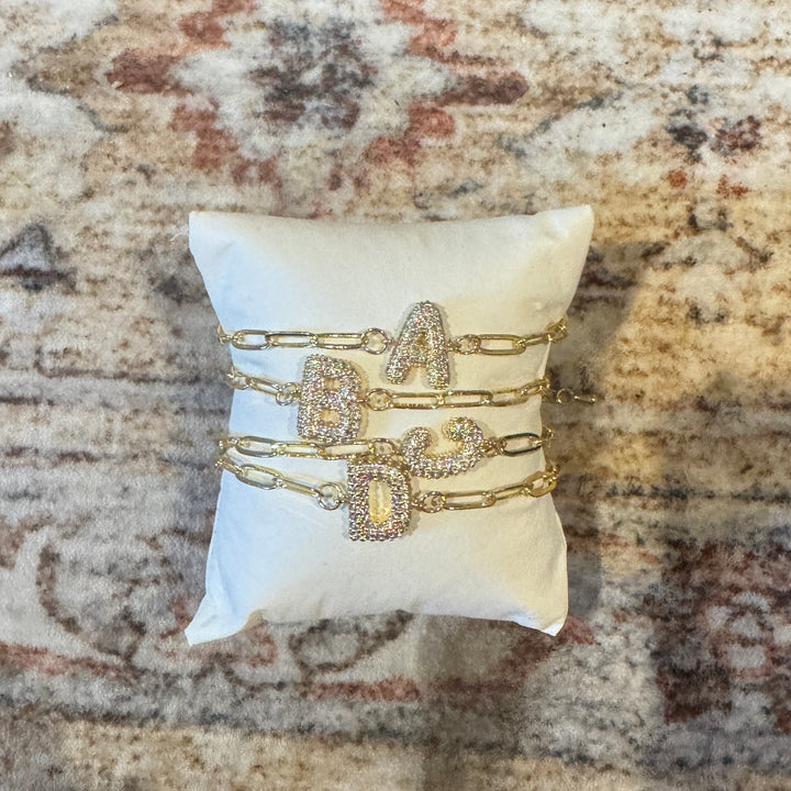 The Trendy Paper Clip Initial Balloon Bracelet