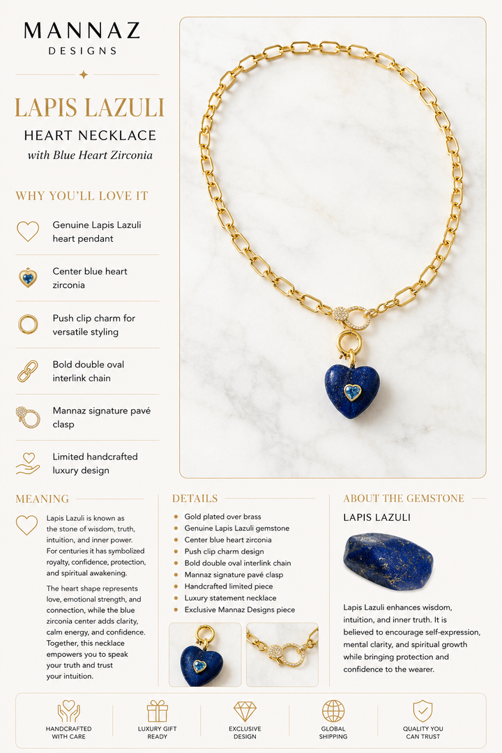 Lapis Lazuli Heart Necklace