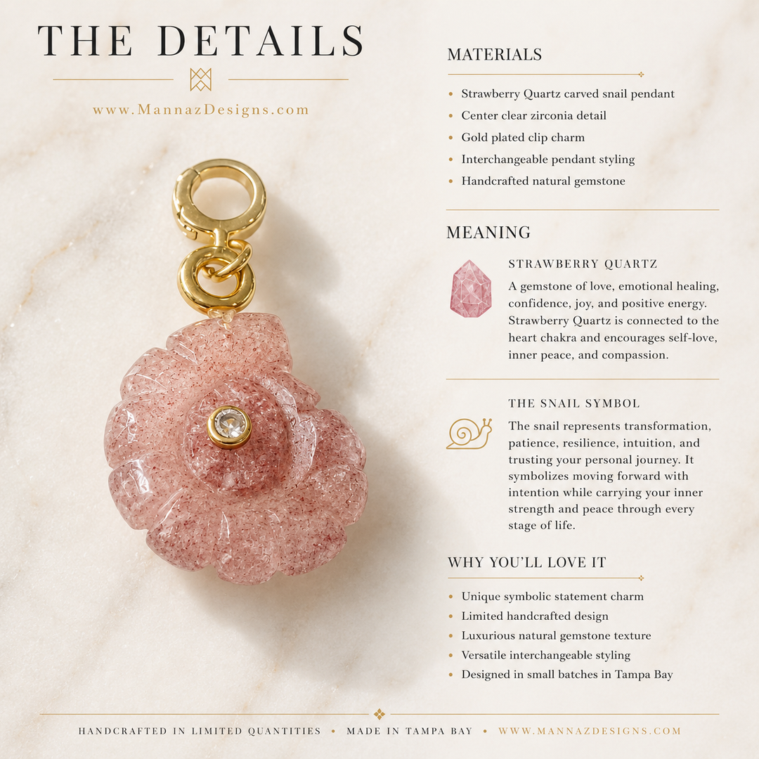 Strawberry Quartz Conch Necklace
