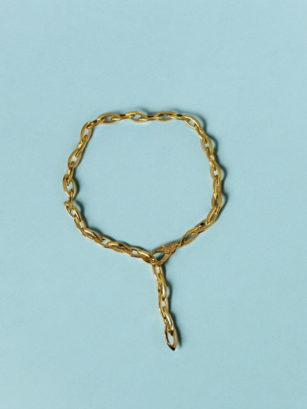  Default Title  Mannaz Designs Diane Gold Oval Link Necklace 