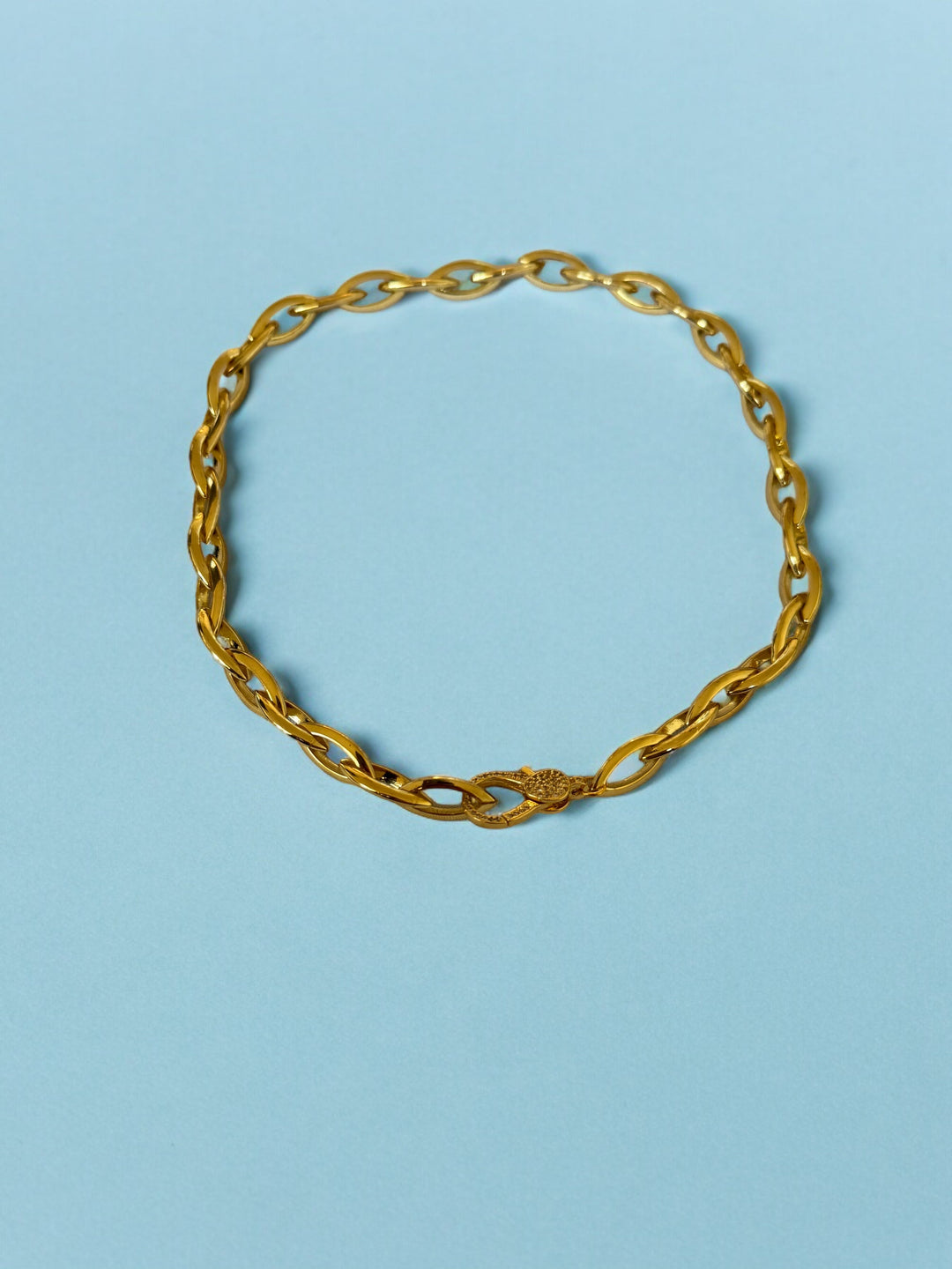 Default Title Necklaces Mannaz Designs Diane Gold Oval Link Necklace 