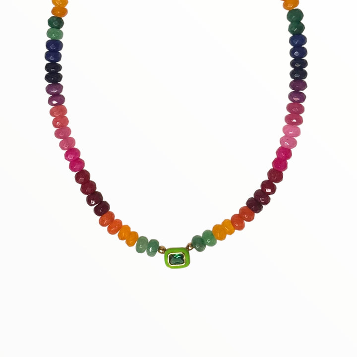 Summer 2024 Default Title  Mannaz Designs Dreams Rainbow Jade  Choker Necklace 