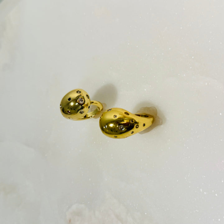 Spring 2024, Valentines Default Title  Mannaz Designs Drop Gold Ring 