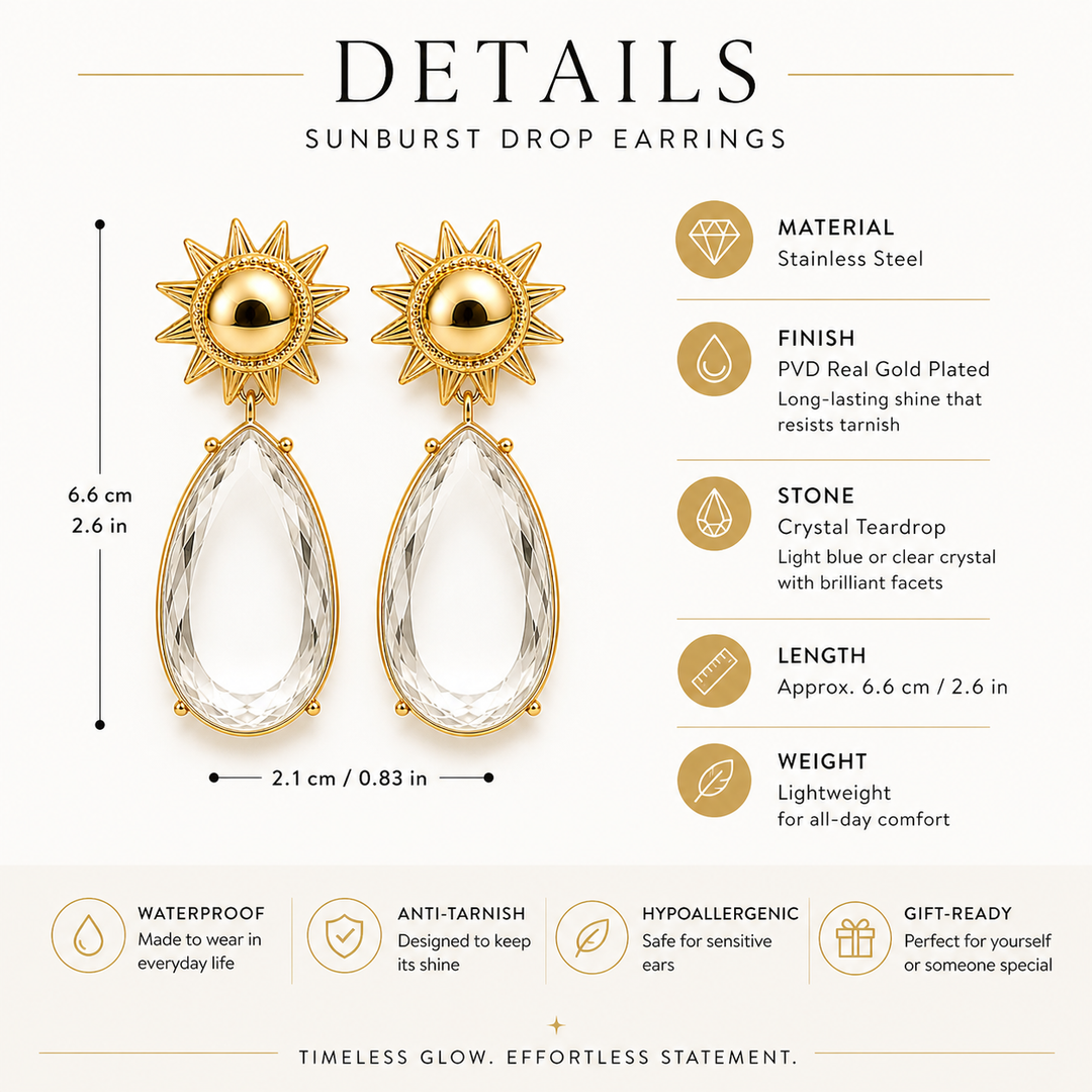 Sunburst Drop Earrings