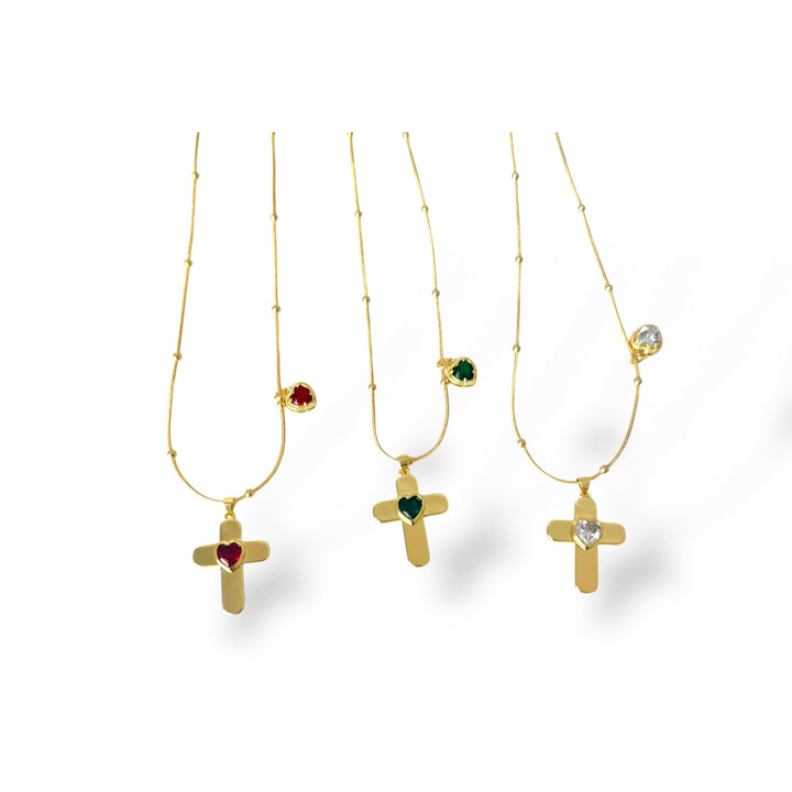 Mannaz Radiant Cross Necklace