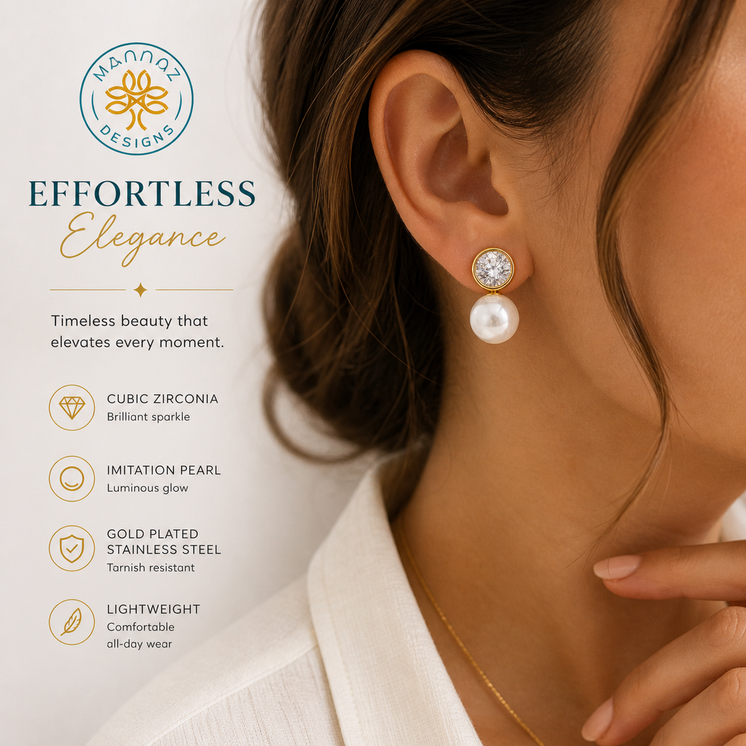 Luna Pearl Drop Earrings