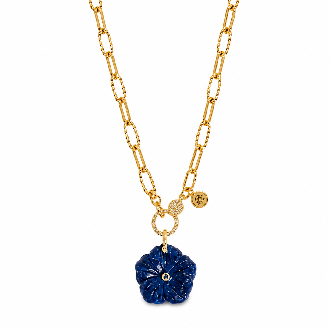 Flower Gemstone Necklace
