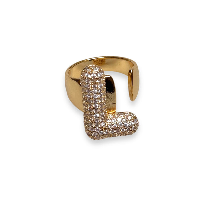 Initial Letter Gold Ring